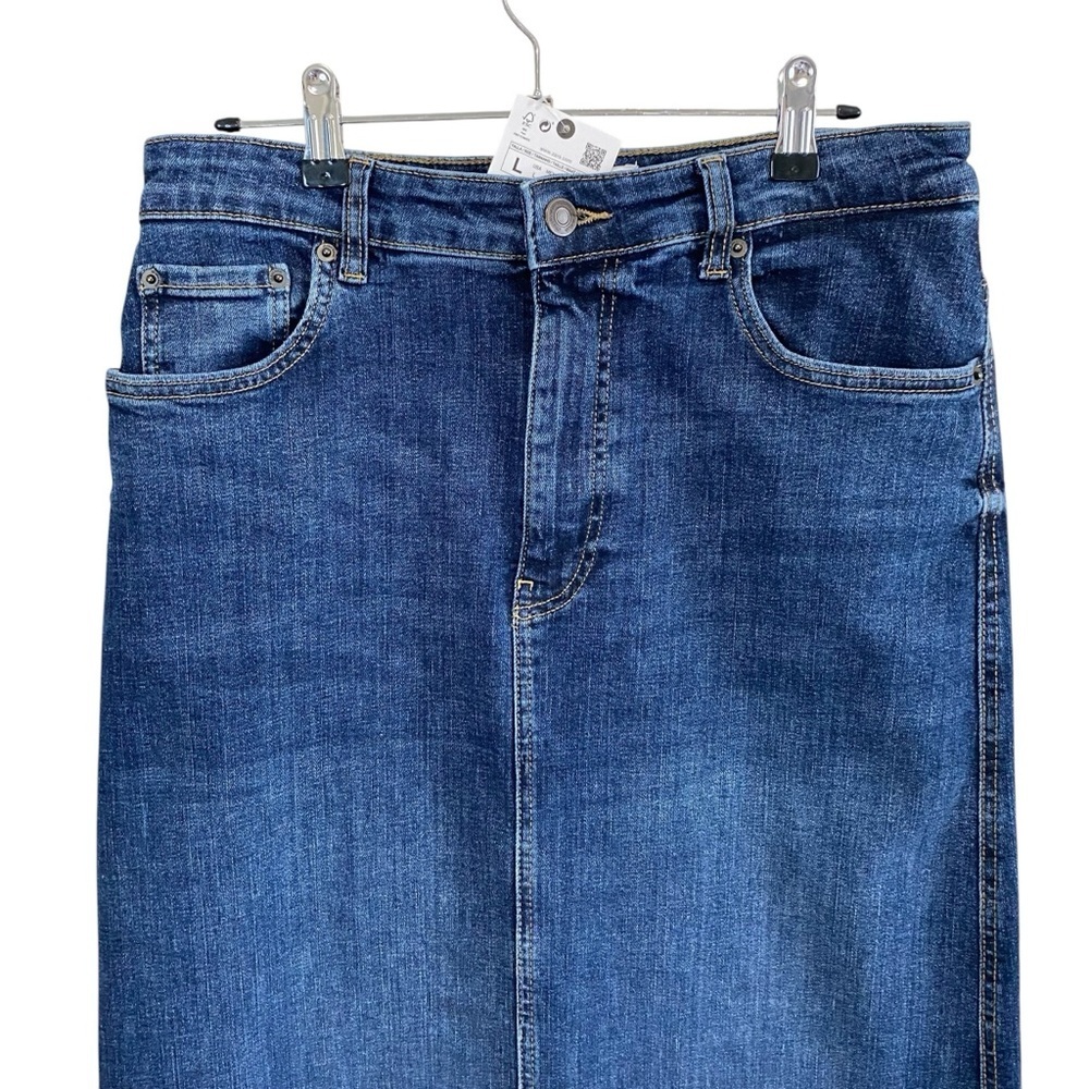 Zara - High Waisted Denim Skirt - L - Picture 5 of 12